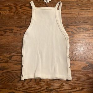 NWT fun white tank top